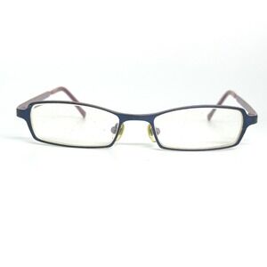 Prodesign Denmark Eyeglasses Metal Rectangle Frame Purple Blue 47 16 125‎ 21137
